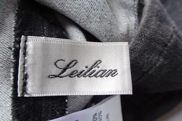 Leilian/レリアン/フード付ベスト/ストレッチ性デニム風素材/前ジップアップ/フードTシャツ系素材/黒/ブラック/サイズ11(4/30R6)_画像3