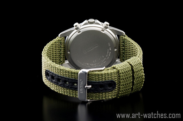 1円 セイコー 正規品 海外モデル SEIKO 逆輸入 ミリタリー 緑 グリーン 新品 100m防水 クロノグラフ 腕時計の画像3