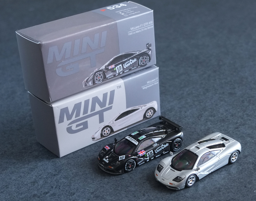 @@@ 1/64 MINI GT マクラーレン F1 GTR 上野クリニック & マクラーレン F1 2台セット（新品）TSMの画像1