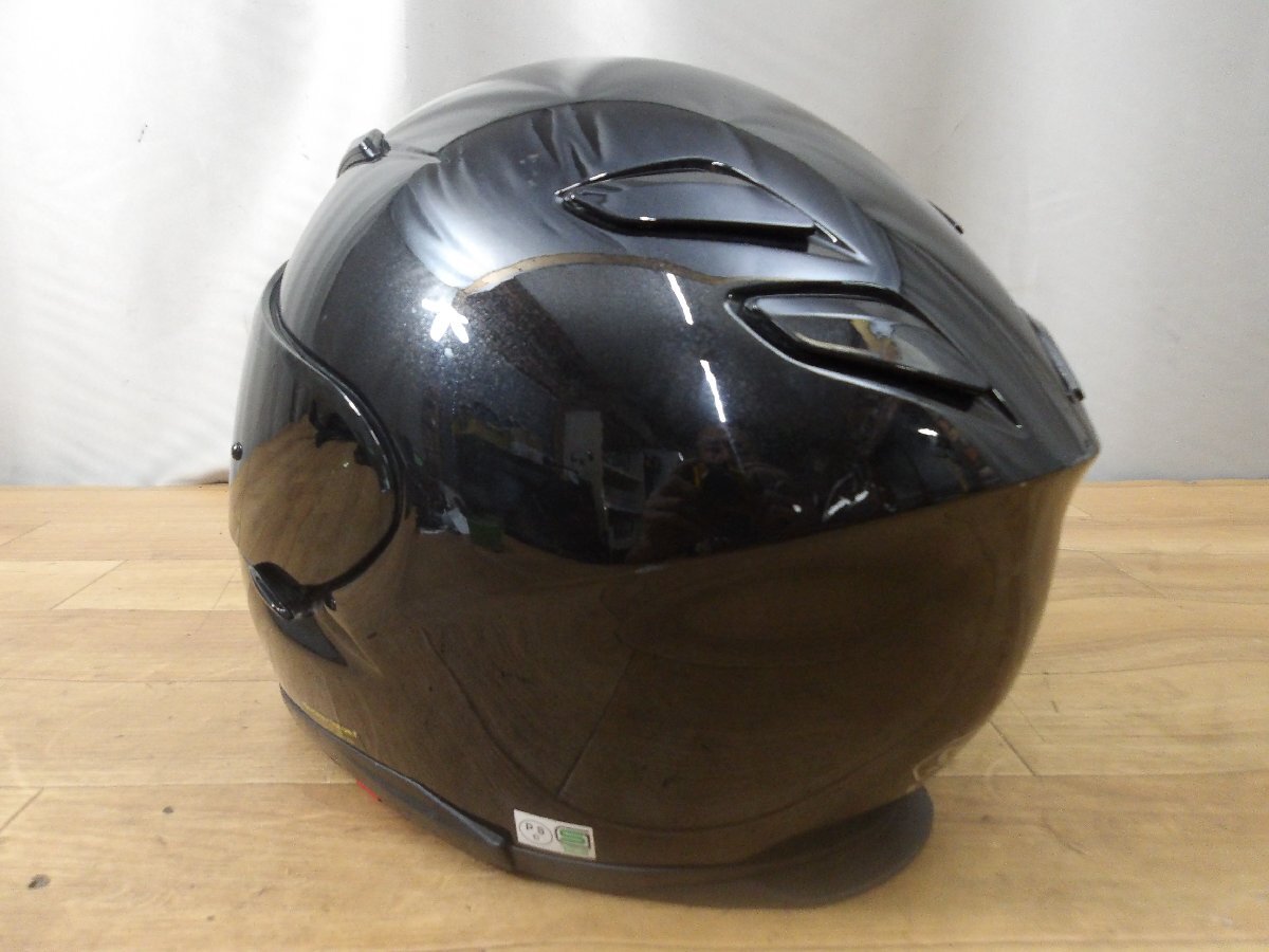 中古高性能ヘルメット　SHOEIショウエイ社製　XR1100モデル　ブラックメタリック　サイズL　使用可能小傷あり写真参照_画像4