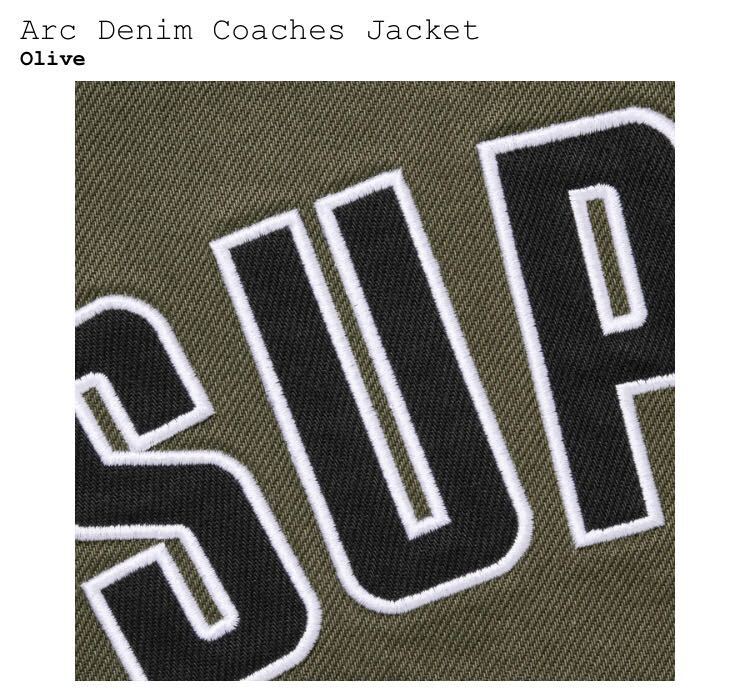 Supreme ARC Denim Coaches Jacket Olive シュプリーム デニムコーチジャケット オリーブ M_画像3