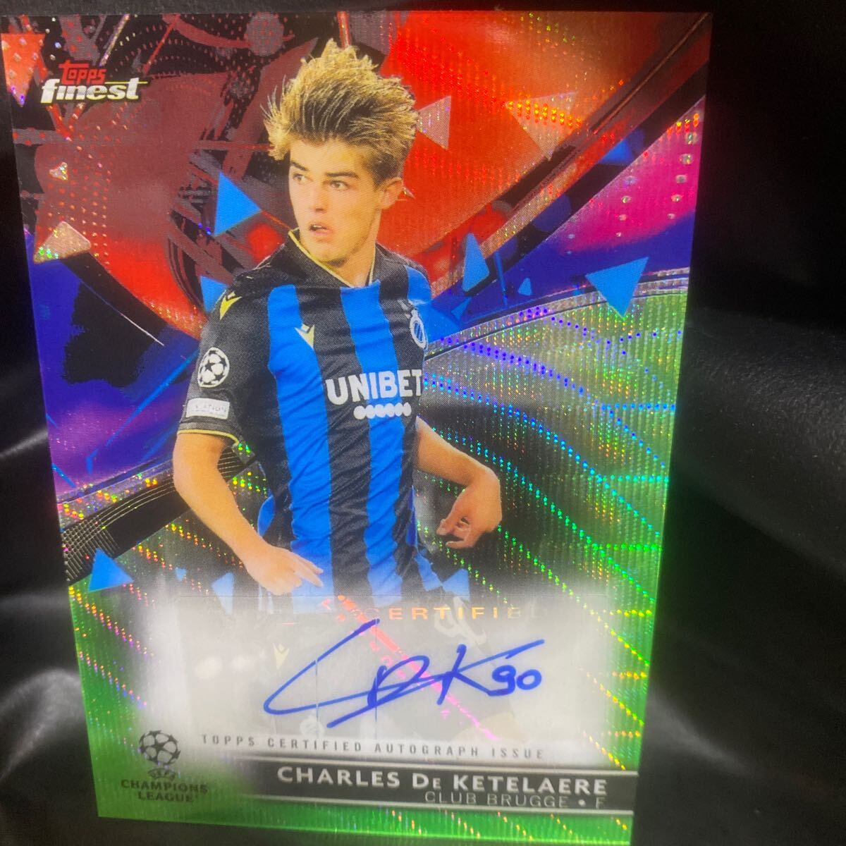 2021/22 Topps Finest ChampionsLeague be ketelaere autograph デ・ケテラーレ 直筆サインカードの画像1