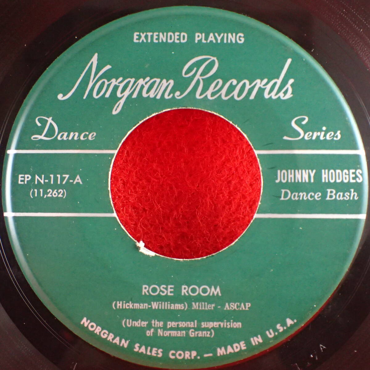 送料無料★神洗浄【国宝級レア★米国NORGRAN 7インチEP★奇跡の美品★US完オリ】★JOHNNY HODGES / Dance Bash★DAVID STONE MARTINカバーの画像4