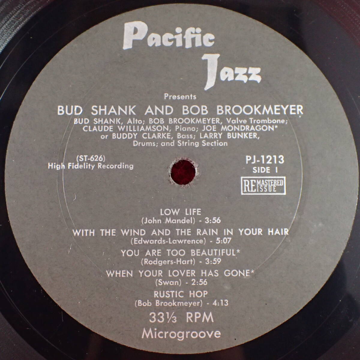 千円開始★神洗浄【ギガレア★奇跡の美盤★US完オリ★MONO 両溝】★BUD SHANK+BOB BROOKMEYER/THE SAXOPHONE ARTISTRY OF★William Claxtonの画像4