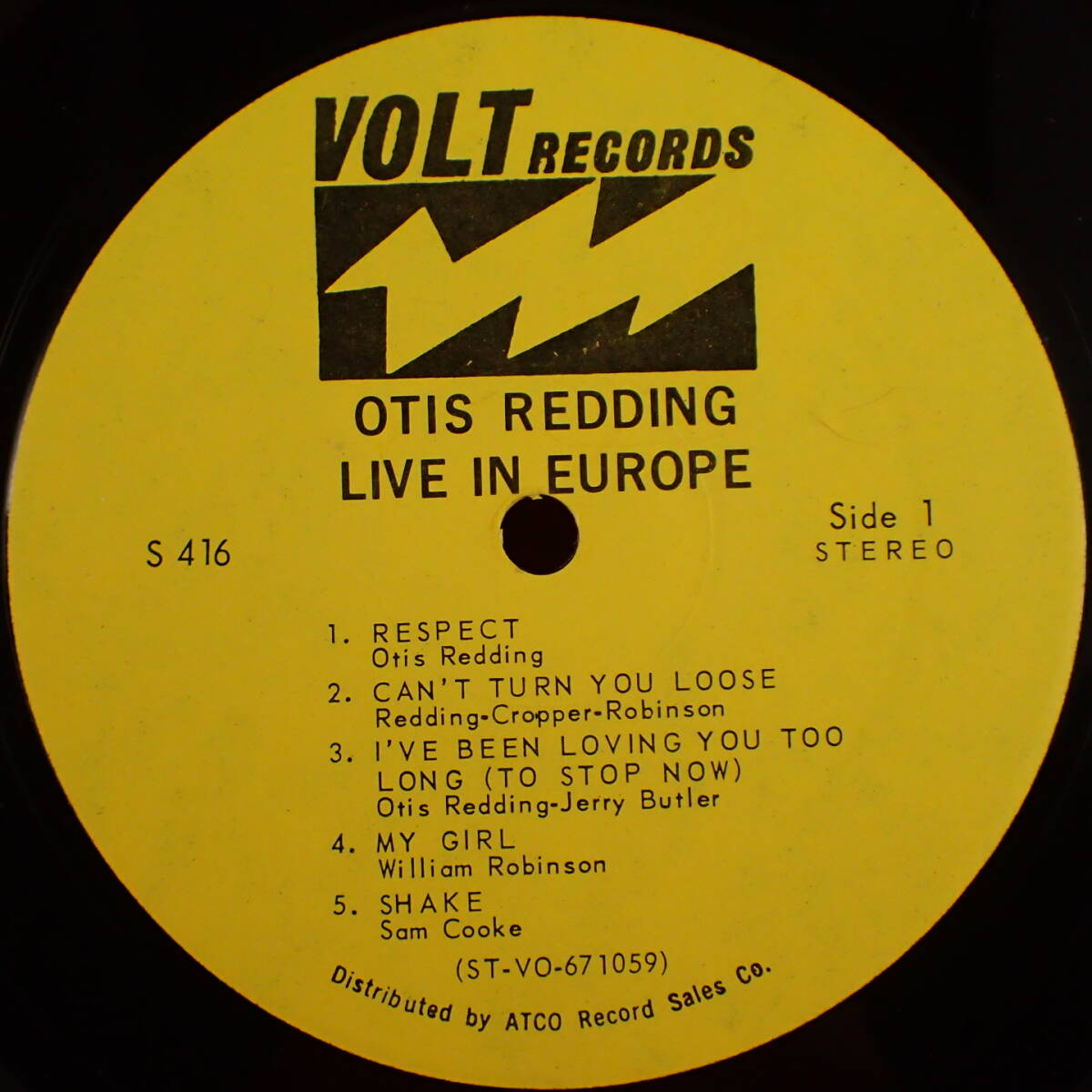 千円開始★神洗浄【超ギガレア★奇跡の美品★USオリジナル VOLT 黄色稲妻】★OTIS REDDING/LIVE IN EUROPE★Booker T&The MG's★最強実況盤の画像4