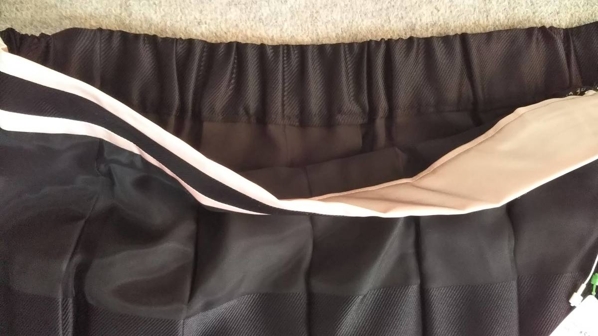 新品　TO BE CHIC　後ろゴムバイカラー素敵なスカート　40（M)　ピンク・黒　36300円
