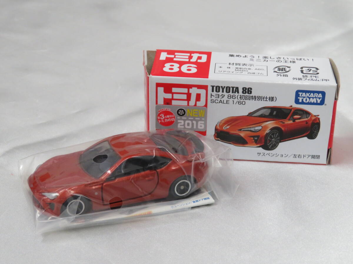 【玩具】　86 トミカ Tomica　 ◇ 2016 トヨタ 86 ◇ 初回特別仕様　TOYOTA 86　ミニカー 1/60　保管品_画像1