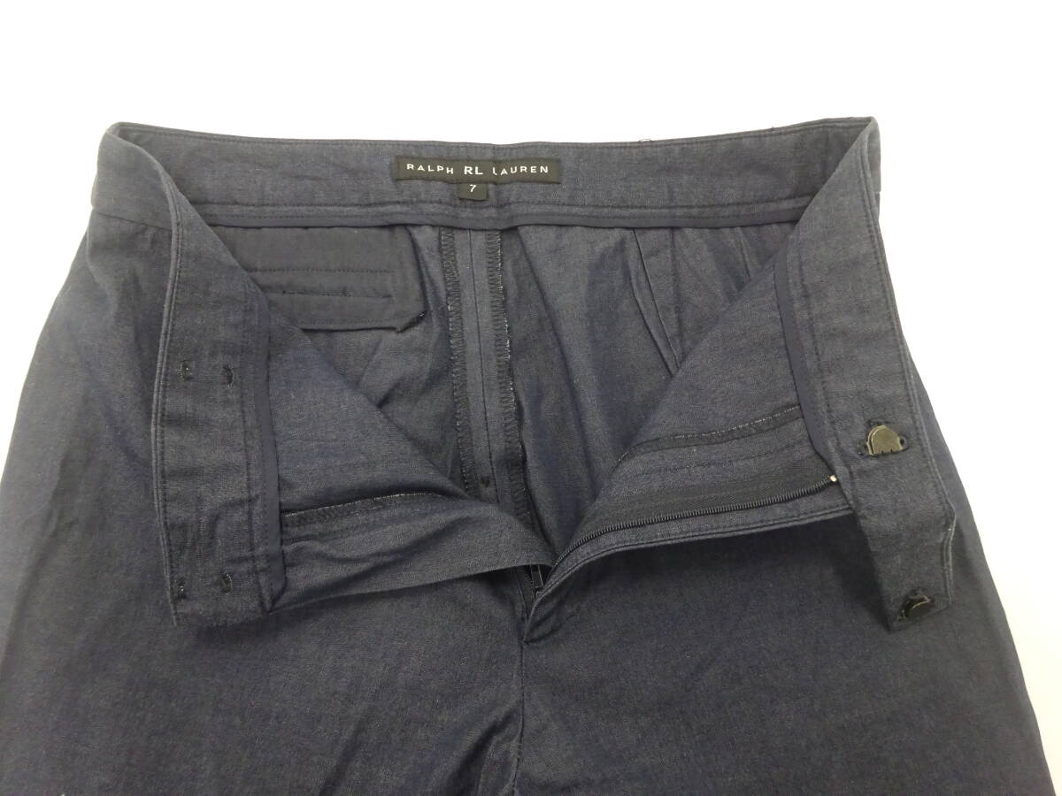 RALPH RL LAUREN Ralph Lauren брюки простой одноцветный темно-синий 7 весна лето женский Y-514.