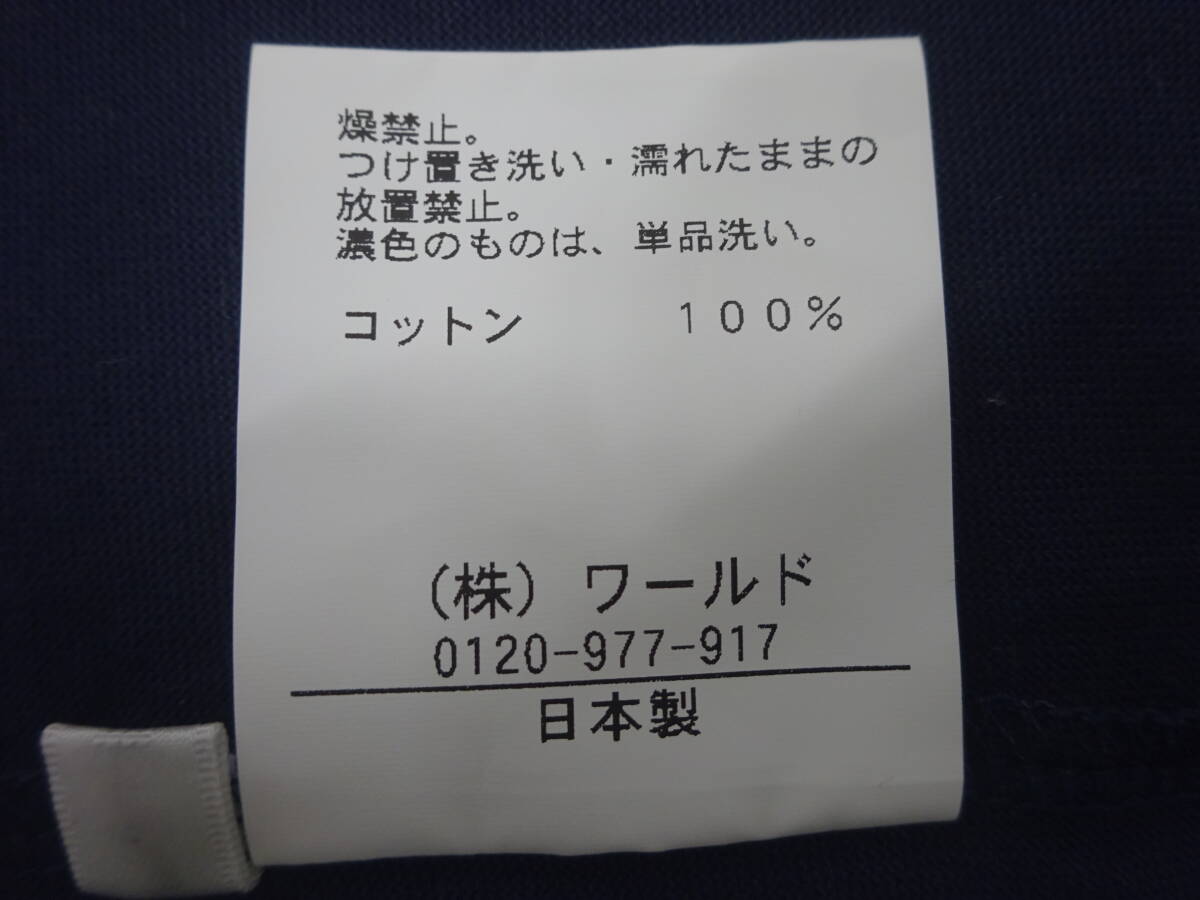 TAKEO KIKUCHIKI タケオキクチ 半袖Tシャツ 新品未使用 タグ付き Vネック 袖裏ボーダー ネイビー Mサイズ 夏 メンズ Y-665いの画像9