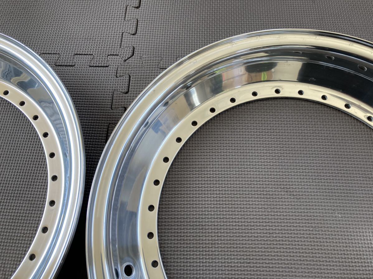BBS 16inch 2.0J 純正 アウターリップ 2枚 BBS RS 2.0×16 outer lips for sale _画像3