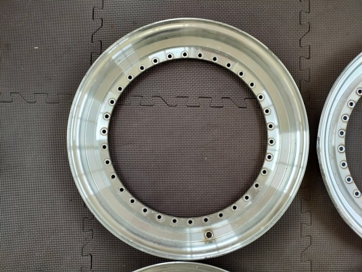 BBS 17inch 0.5J 2枚 1.0J 2枚 純正 アウターリップ BBS RS 0.5×17 1.0×17 outer lips for saleの画像8