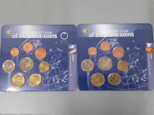 0403U107 世界のコイン 記念コイン 『First official issue of the euro coins』 おまとめ ドイツ ギリシャ フランス など  の画像7