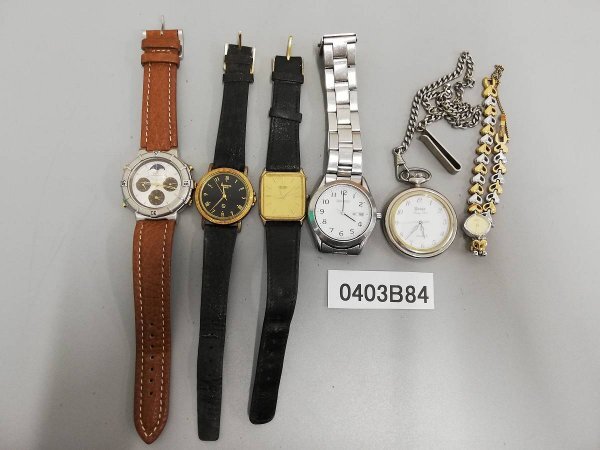 0403B84 腕時計 懐中時計 ジャンク品 おまとめ SEIKOセイコー Lasserre など ※ベルト劣化有りの画像1
