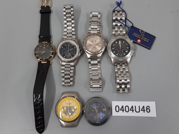 0404U46　時計　腕時計　文字盤　ジャンク品　おまとめ　TECHNOS　GUESS　SWISS EAGLE など_画像1