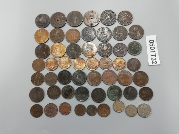 0501T32　各国の古銭　硬貨　おまとめ　ONEPENNY　ONECENT　カナダ　オーストラリア　など_画像1