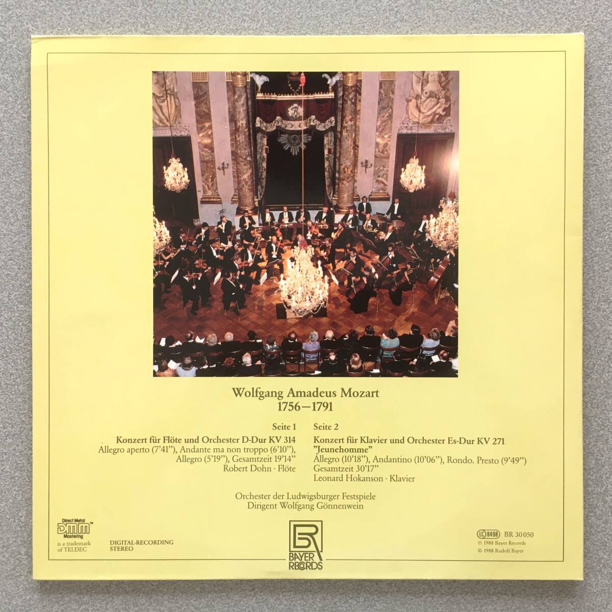独BAYER DIGI 3LP ゲネンウ゛ァイン 「ル-トウ゛ィヒスブルク城におけるモーツァルト」第1-3集 Ludwigsburg音楽祭 DMMによる超高品質LPの画像8