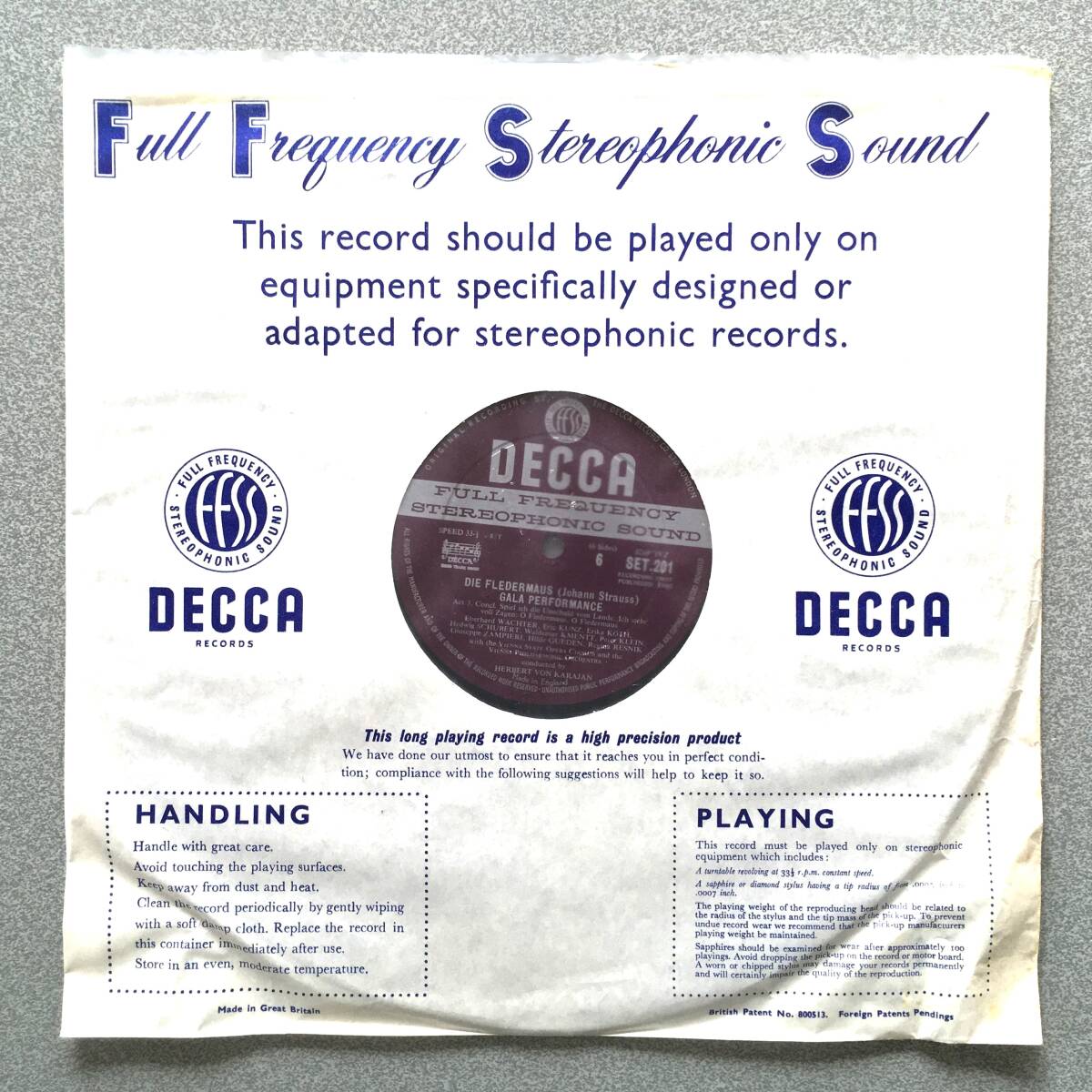 英DECCA オリジナルSET ED1 カラヤン ギューデン 「こうもり」全曲 最高峰録音 絢爛豪華なGala付き3LP完全版 レコード史に残る宝盤の画像8