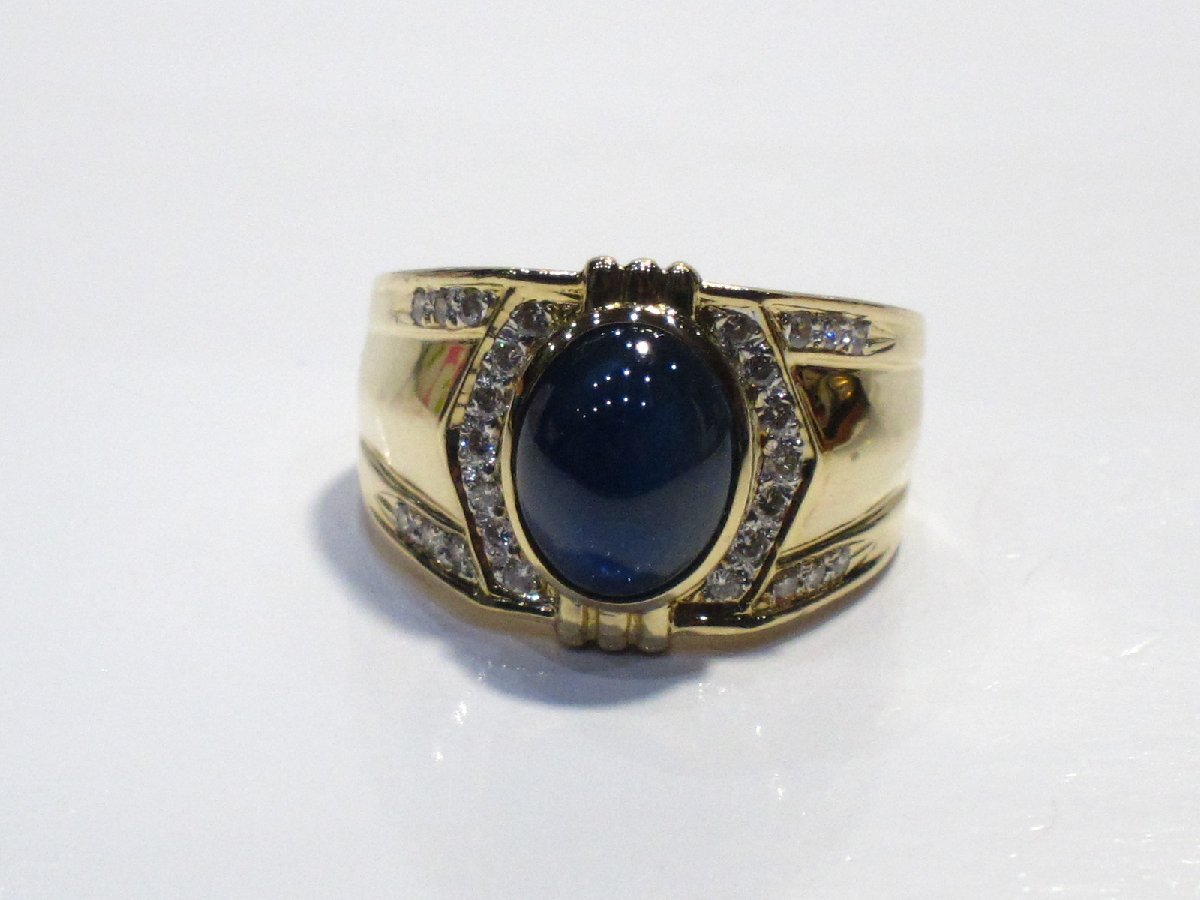 一番人気物 38182円 ☆稀少特価品□指輪□スターサファイア5.16ct ゴールド