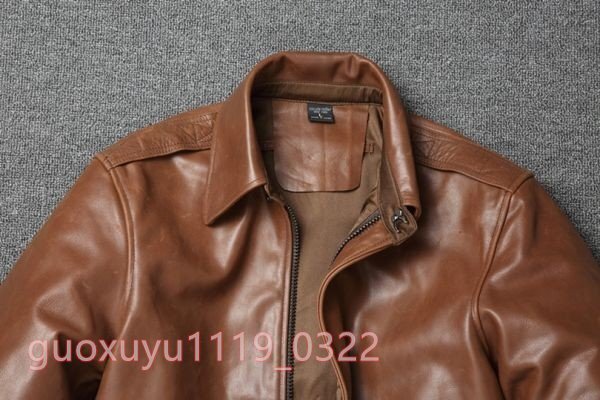  popular beautiful goods kau hyde 30\\\'s TYPE A-2 flight jacket Camel Brown XL(40) size selection possible boma- Bomber leather cow leather 