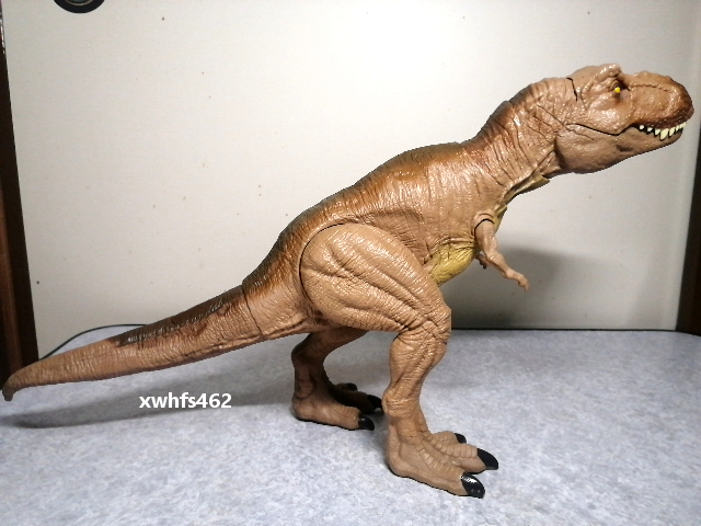 即決美品 マテル スーパーアクション! T-レックス 全長55cm 咆哮 振動 開口 首振り ジュラシックワールド ティラノサウルス T-Rex 恐竜 111_画像8