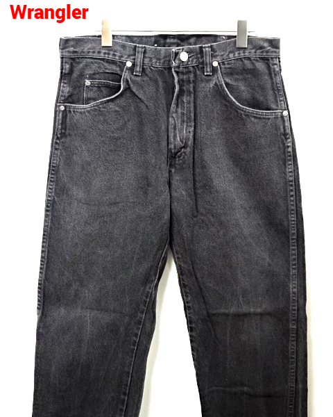 W34【Wrangler 96501CB Black Denim Pants made in USA 90's 90s ラングラー ブラックデニムパンツ オールド 古着】_画像1