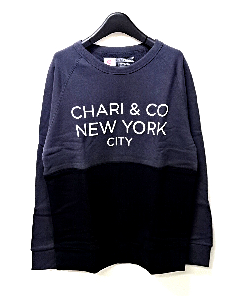 M 新品【CHARI & CO BITONE SWEAT NEW YORK CITY CHARCOAL/BLACK チャリアンドコー スウェット トレーナー BEAMS ビームス購入品】_画像2