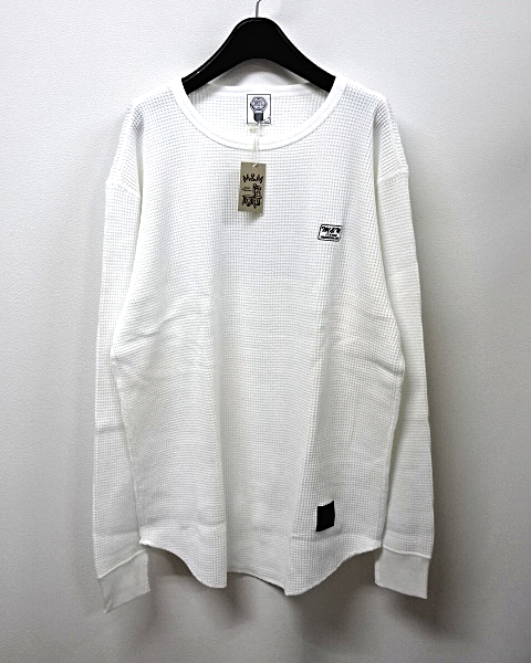 XL 新品【M&M CUSTOM PERFORMANCE WAFFLE L/S T-SHIRT 23-MT-020 WHITE エムアンドエム ワッフル ロンTシャツ サーマル カットソー】_画像3