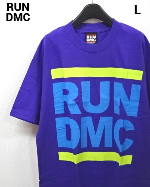 L 未使用【RUN DMC LOGO Tee Purple OFFICIAL PRODUCT 2008 ランディーエムシー Tシャツ パープル 2007 オフィシャル プロダクト】_画像1