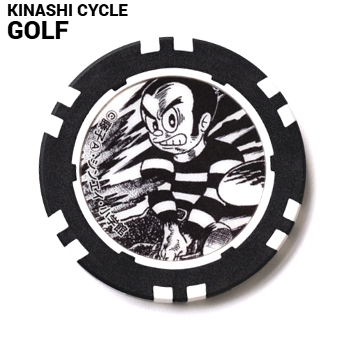 1個 新品【KINASHI CYCLE GOLF ゴルフマーカー(プロゴルファー猿) 木梨サイクル ゴルフ プロゴルファー猿 コラボレーション ゴルフマーカー_裏