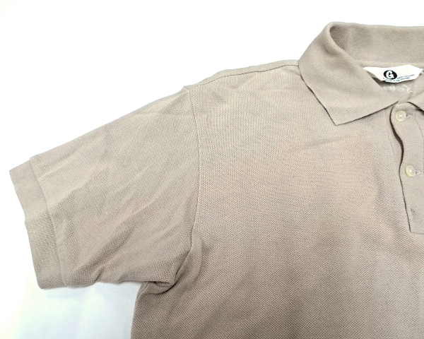 90年代【90s GOOD ENOUGH Polo Shirt Beige グッドイナフ ポロシャツ ベージュ goodenough 藤原ヒロシ 古着 レア オールド】_ヤケ、色褪せがあります。