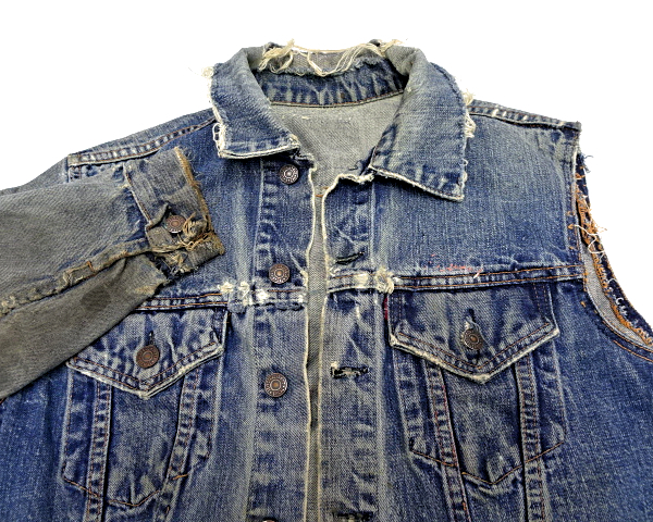 【LEVI'S Gジャン リーバイス VINTAGE オリジナル BIG E ヴィンテージ ボタン裏525 70505 3rd デニムジャケット インディゴブルー 表記無】の画像3