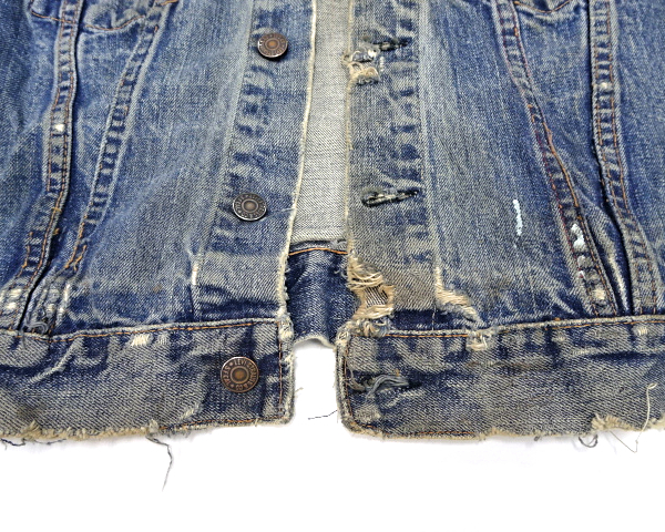 【LEVI'S Gジャン リーバイス VINTAGE オリジナル BIG E ヴィンテージ ボタン裏525 70505 3rd デニムジャケット インディゴブルー 表記無】の画像6