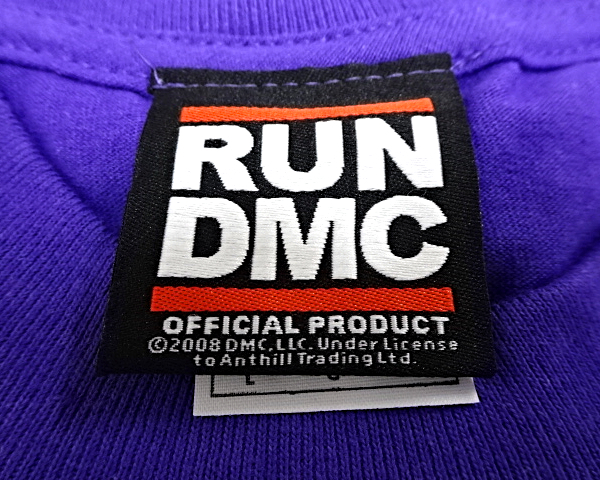 L 未使用【RUN DMC LOGO Tee Purple OFFICIAL PRODUCT 2008 ランディーエムシー Tシャツ パープル 2007 オフィシャル プロダクト】_画像6