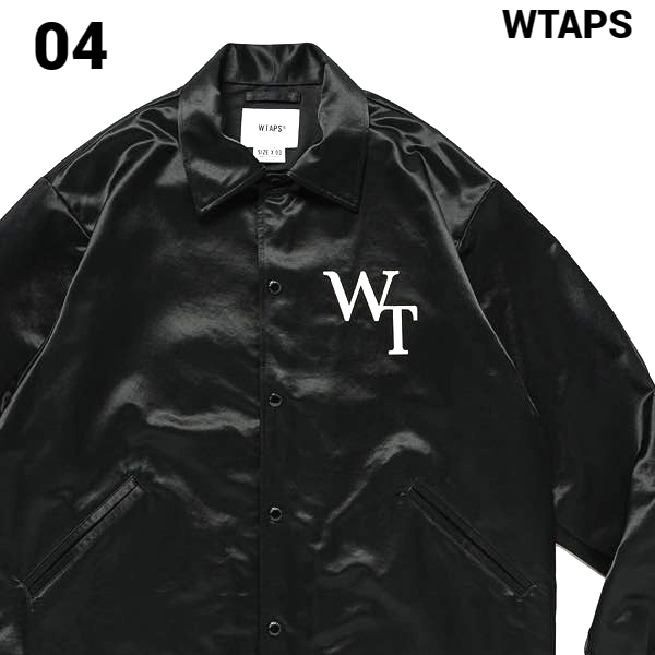 04(XL) 新品【WTAPS 24SS 241TQDT-JKM02 CHIEF JACKET CTRY SATIN ダブルタップス チーフ ジャケット WTロゴワッペン サテンジャケット】_画像1