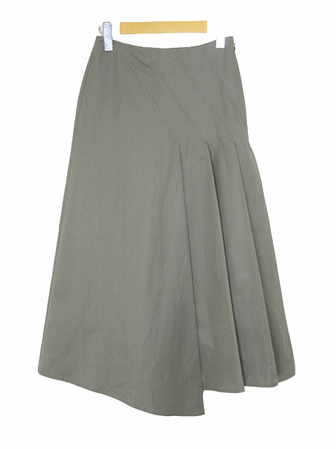 ミラオーウェン Mila Owen スカート 斜め切り替え 裾段差 SK 09WFS194126 カーキ系 size 1 レディースの画像1