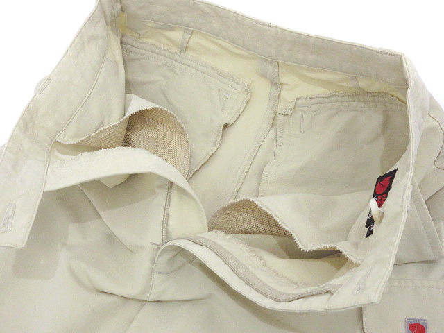 フェールラーベン FJALL RAVEN パンツ トレッキングパンツ アウトドア ナイロン アイボリー クリーム系 size 59 レディースの画像6