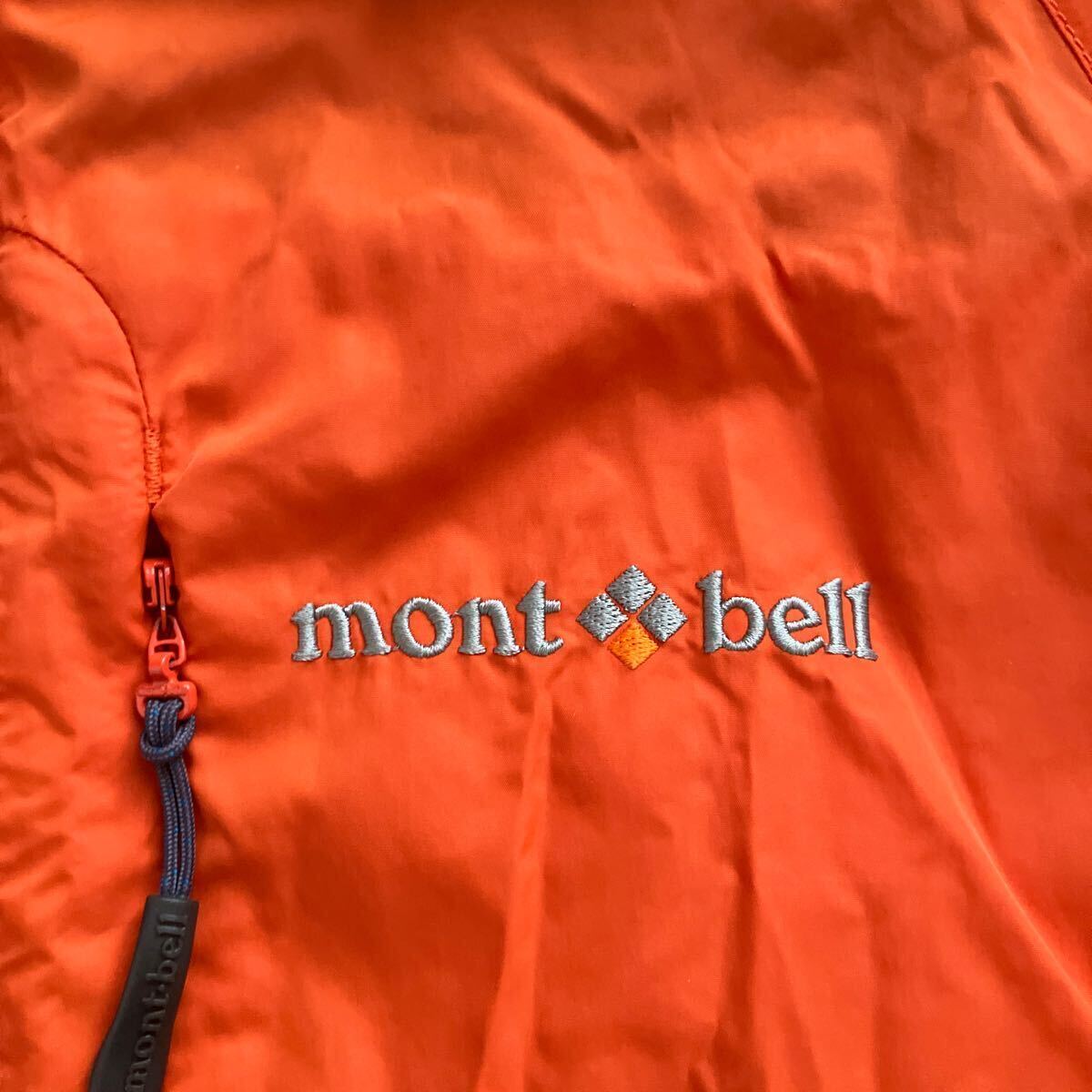 モンベル mont-bell ナイロンジャケット オレンジ　ジュニア150CLIMAPLUS _画像2