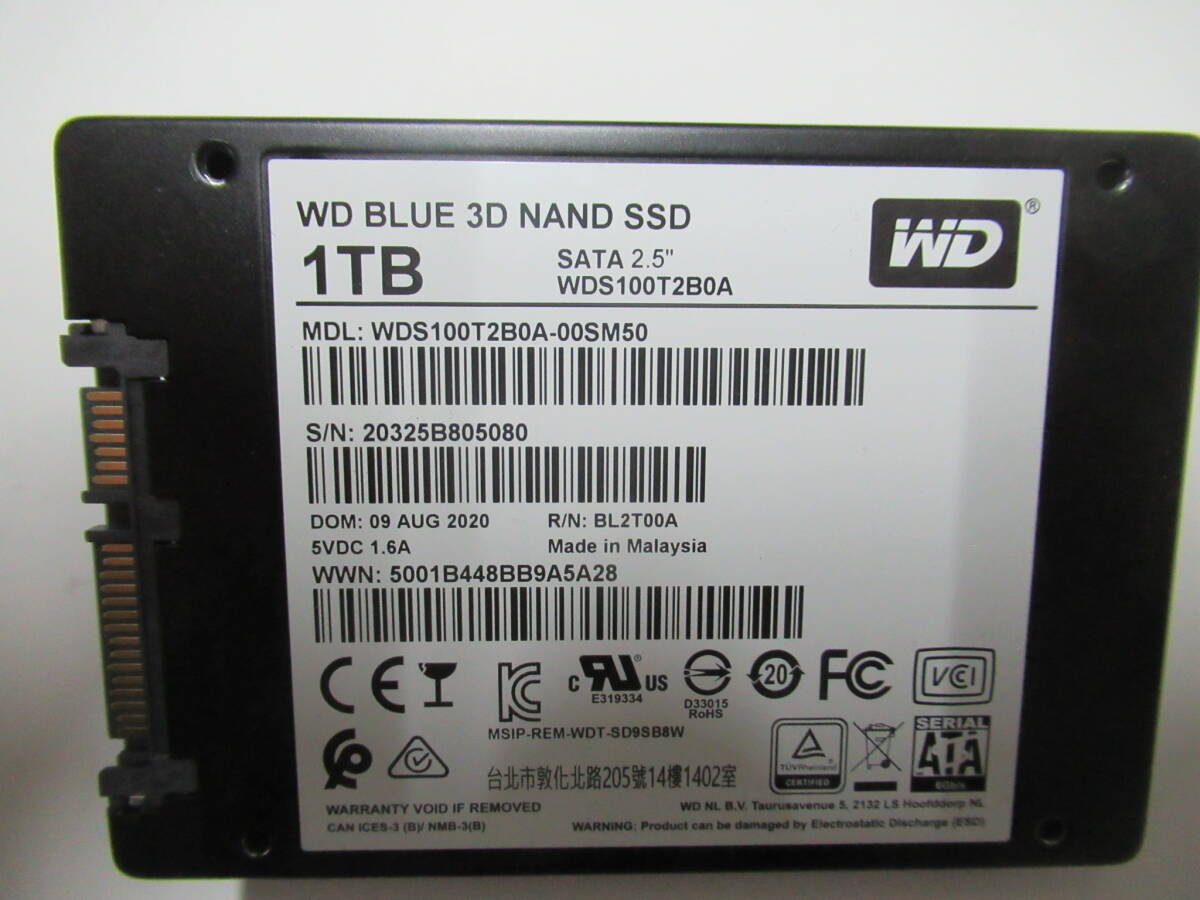 ♪♪1円 ～スタート WD BLUE 3D NAND SSD 1TB 2.5インチ 中古♪♪_画像2