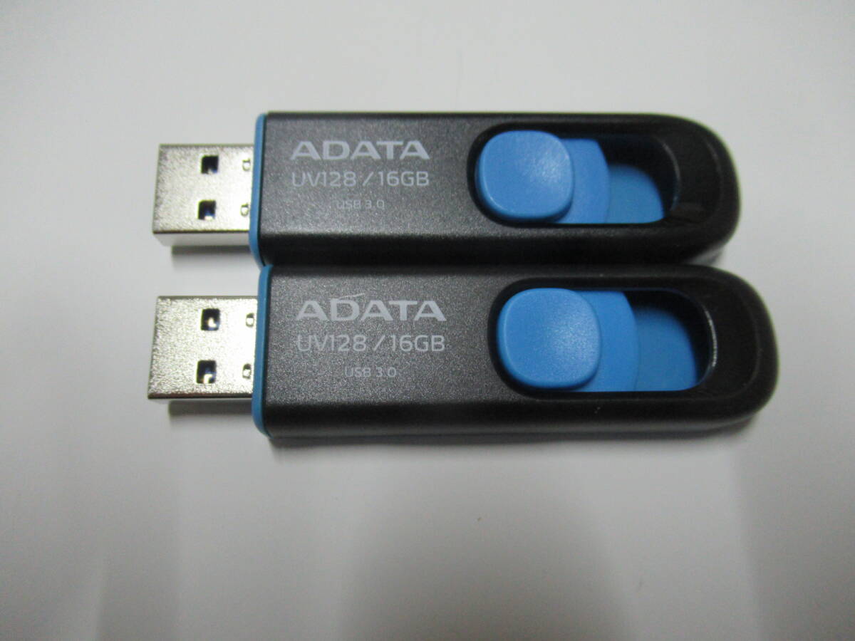 ★☆ ADATA USBメモリ UV128/ 16GB 2個セット USB3.0対応 フォーマット済み☆★_画像1