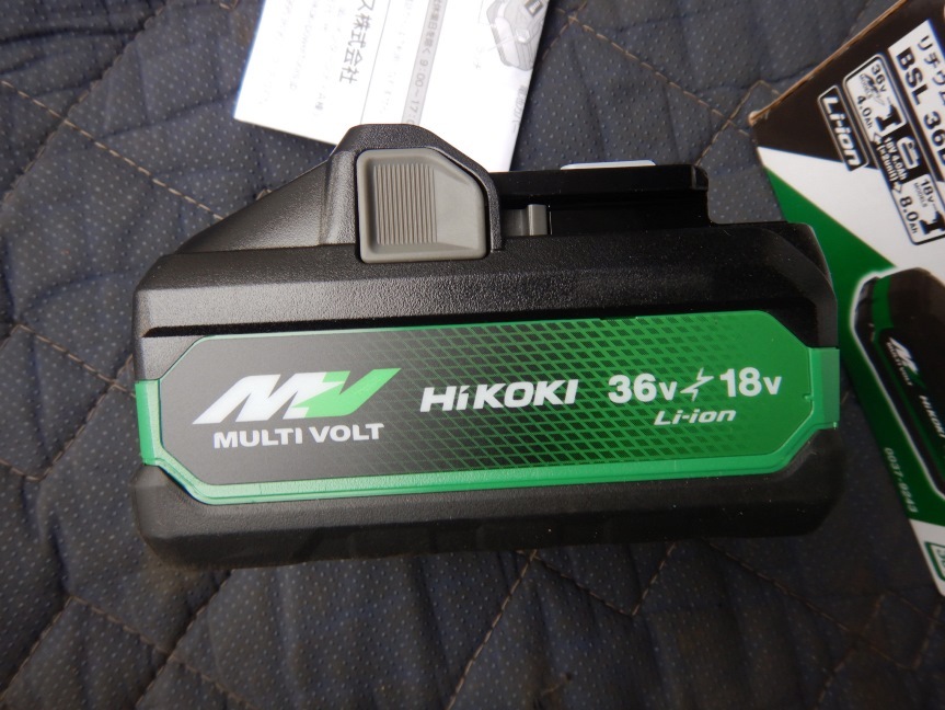 即決税0円未使用品HIKOKI国内純正電池36V4,0Ahマルチボルト電池BSL36B18X 新型電池_画像3