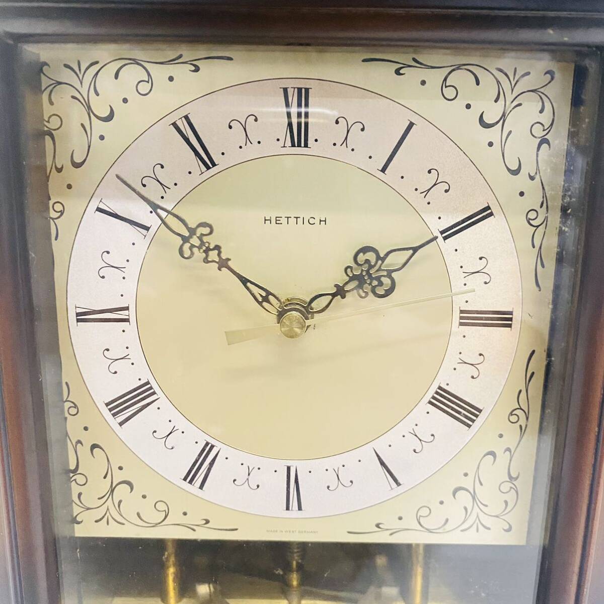 HETTICH 置時計 置き時計 WEST GERMANY 西ドイツ製 アンティーク レトロ クォーツ 現状品の画像2