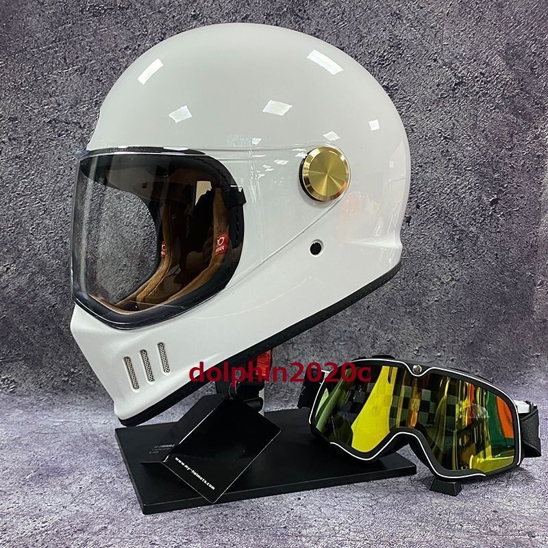 ビンテージ バイク ダブルシールド オンロード ハーレー フルフェイスヘルメット　M~XXL サイズ、色、選択可　サイズ：L_画像4