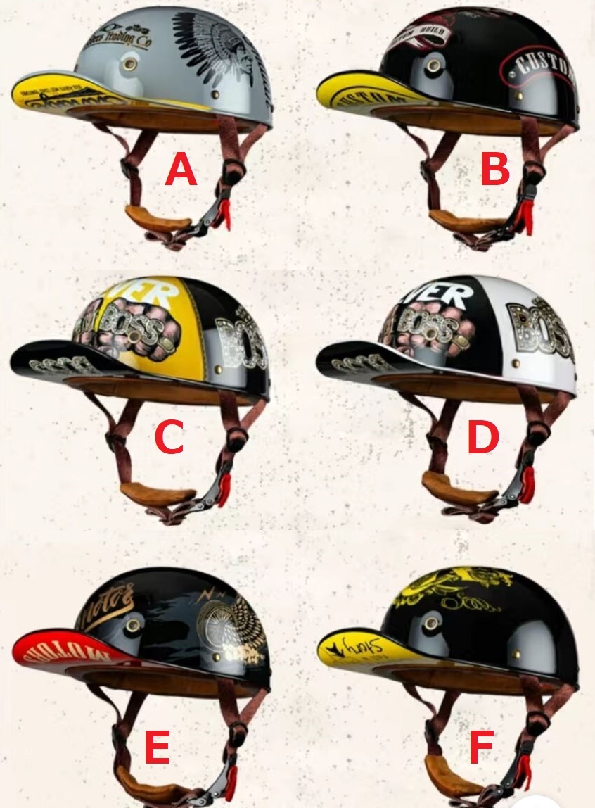ハーレー　バイク　ビンテージ ヘルメット　半帽 半キャップヘルメット　M~XXL サイズ、色、選択可　Lサイズ_画像2