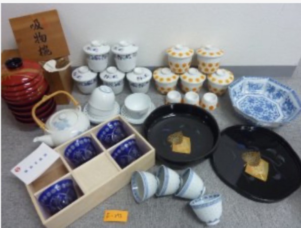 食器セット 柴田陶器 藍切子 中国景徳鎮 前畑陶器 越前漆器 蓋付き茶碗 茶器セット 椀 菓子鉢 等まとめてFE9963の画像1