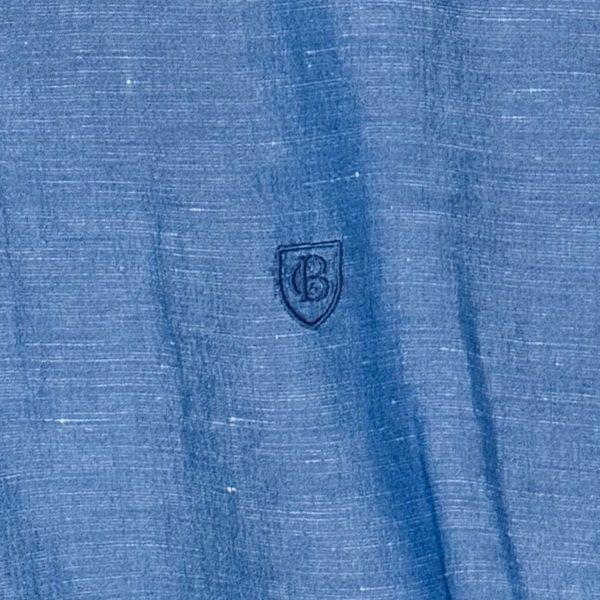 美品【上品なツヤとハリ！リネン混】ブラックレーベルクレストブリッジ ドレスシャツ ワイシャツ Yシャツ メンズ 39(M) ブルー 長袖 スーツの画像2