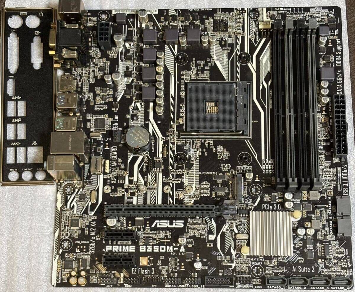 【動作確認済】ASUS PRIME B350M-A AM4 Micro ATXマザーボード Ryzen 5000シリーズ Windows 11対応の画像1