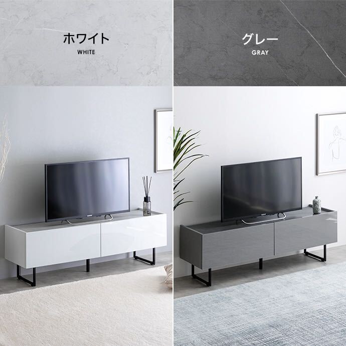 【幅120cm】Anq テレビ台 鏡面 収納 シンプル ローボード_画像8