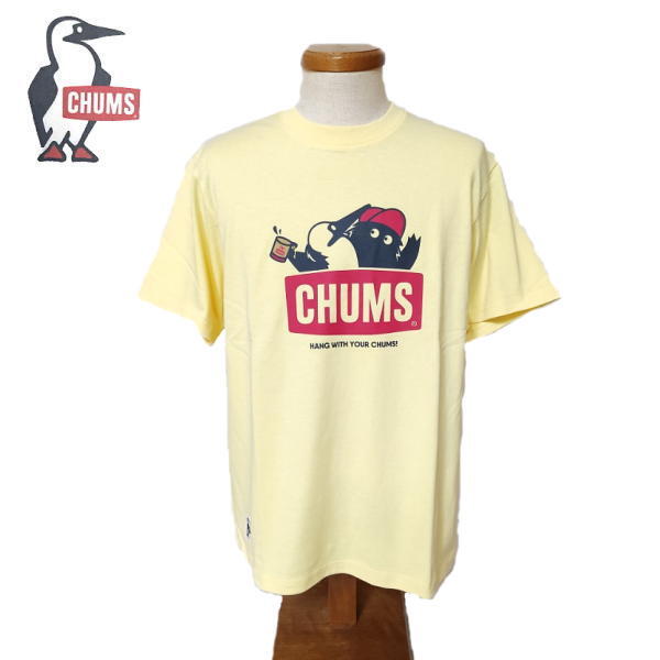 【送料185円】 チャムス 東北限定 コラボ 半袖Tシャツ CHUMS x OM Logo (M) イエロー / ch01-2050_画像1