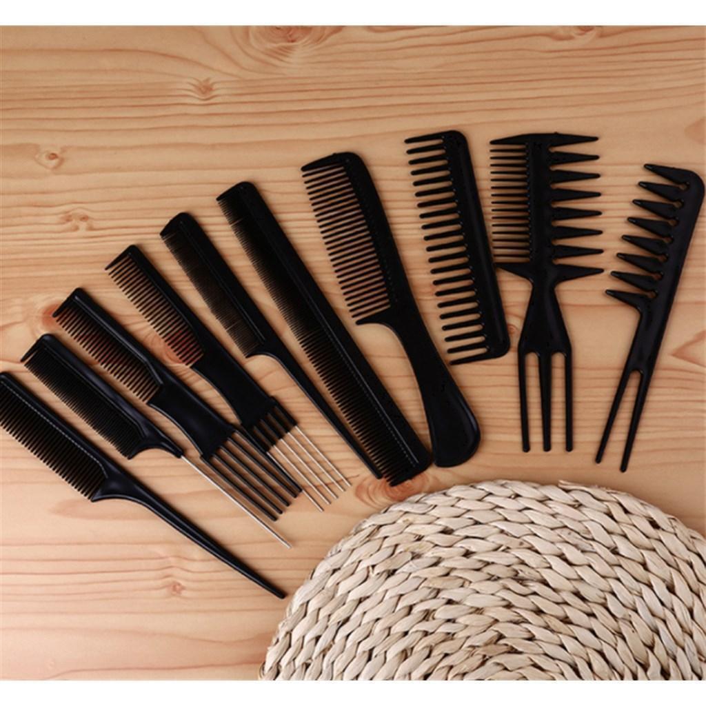  hair comb comb black 10 pcs set wide mesh hair care styling 