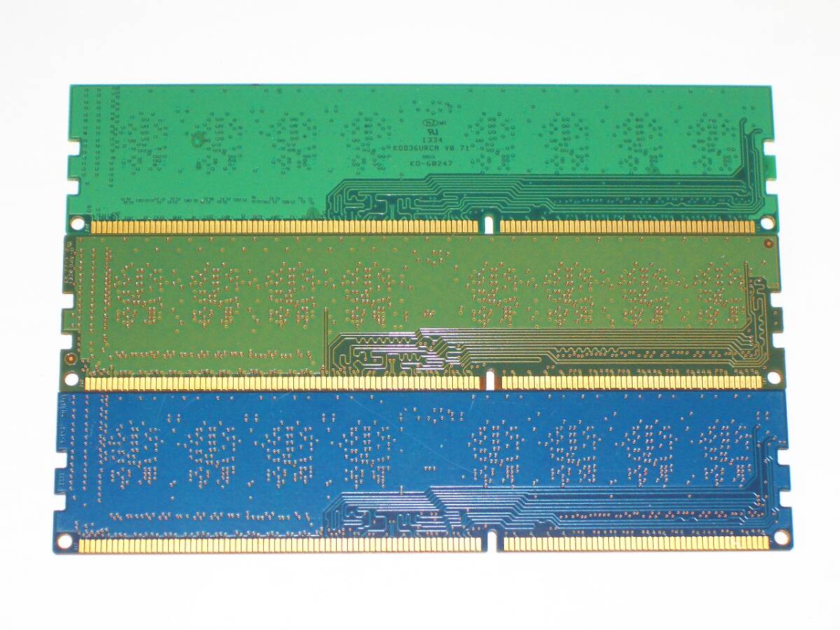 ◆メジャーチップ PC3-12800 (DDR3-1600) 6GB（2GB×3枚）トリプル 完動品 即決！★送料140円！_画像3